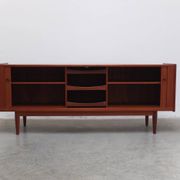 Danish teak sideboard with tambour doors, 1960s