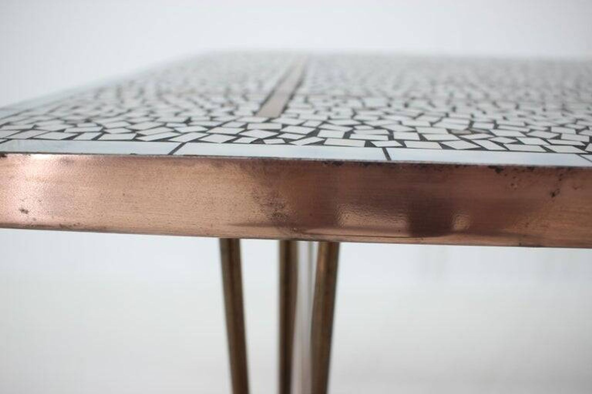Mid-Century Modern Brass Mosaic Conference Table, 1960s