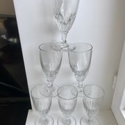 Lot de 6 verres à vin / absinthe xxème