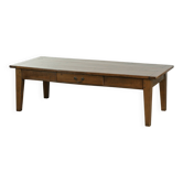 Antique French coffee table made of walnut with a  beautiful patina