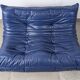 Michel Ducaroy Togo Loveseat in Blue Leather for Ligne Roset, France, 1980s