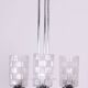 Mid-Century Chandelier in Chromed Steel and Glass by Drukov, Czech, 1970s