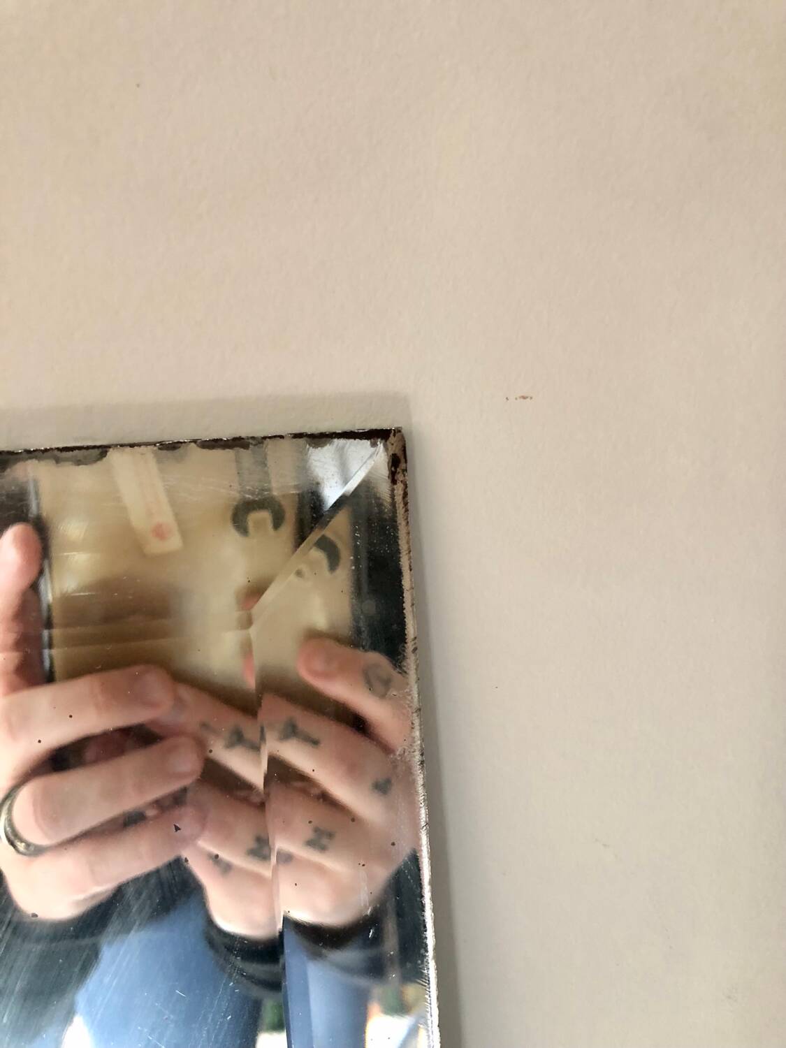 Antique bevelled mirror