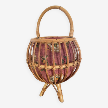 Rattan sewing basket