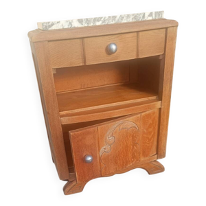 chevet chêne massif - marbre