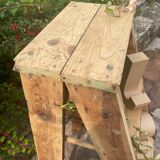 Escabeau de peintre en bois brut