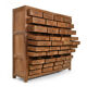 Antique teak storage cabinet with 40 drawers