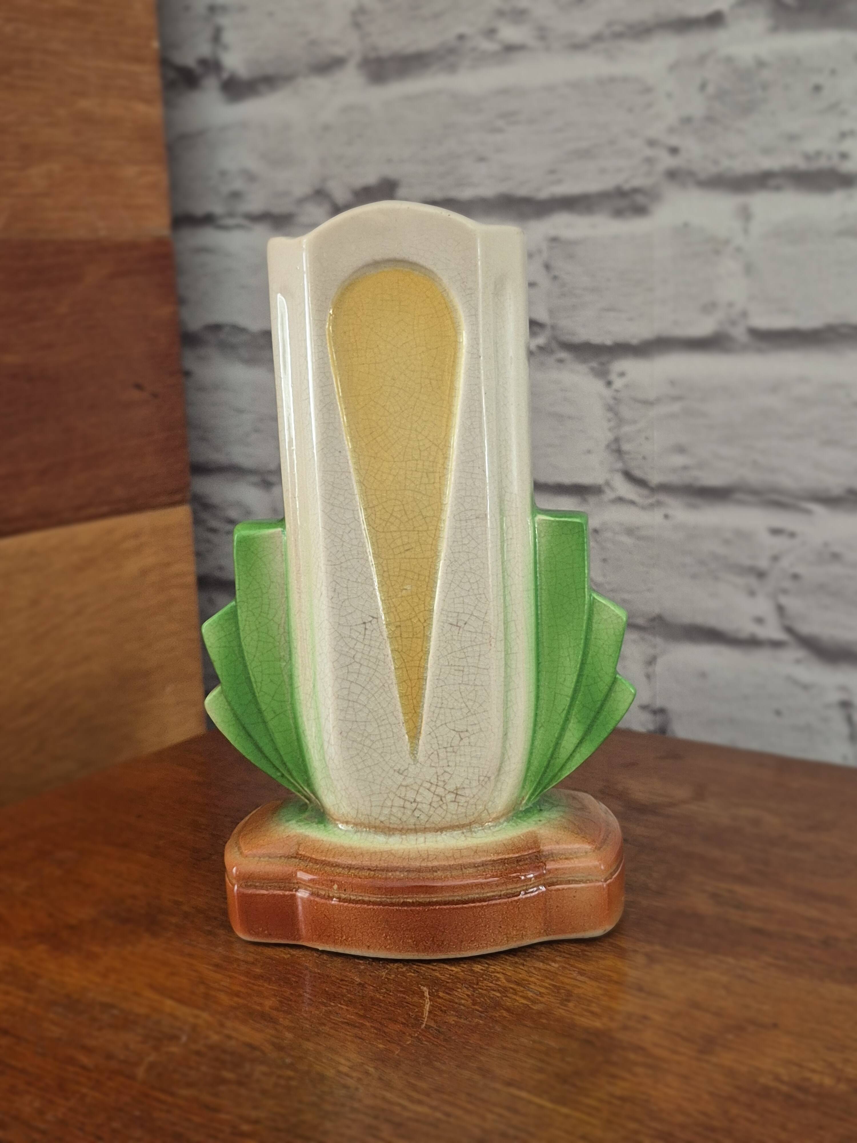 Sarreguemines ART DECO Vase 1935-40 Rare