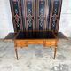 Bureau plat Louis XVI dessus cuir noir