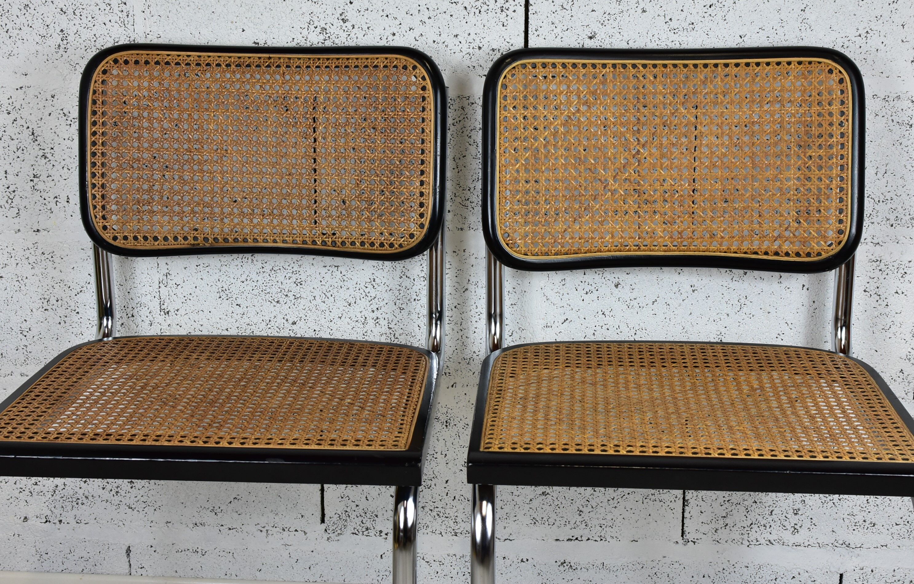 Pair of vintage chairs B32 Marcel Breuer, black