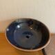 Blue glazed stoneware cheese dome