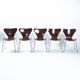 Chaises Butterfly 3107 7 arne Jacobsen par Fritz Hansen, 1960s, Set de 5
