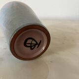 Sky blue and gray ceramic vase