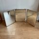 Large triptych barber mirror circa 1950, to stand or hang