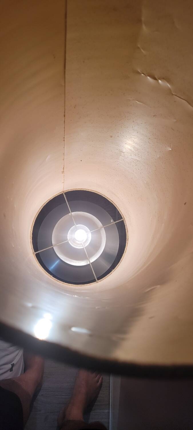 Vintage aluminum table lamp