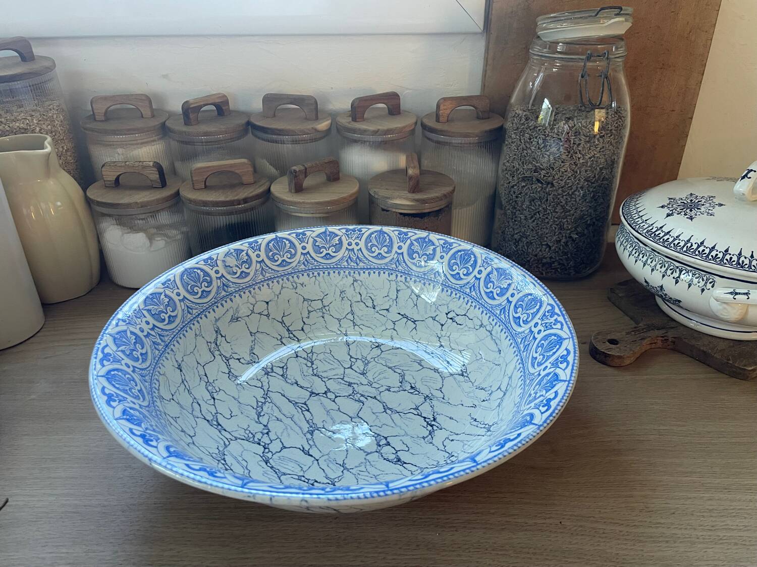 Old hollow iron earth dish J.Vieillard