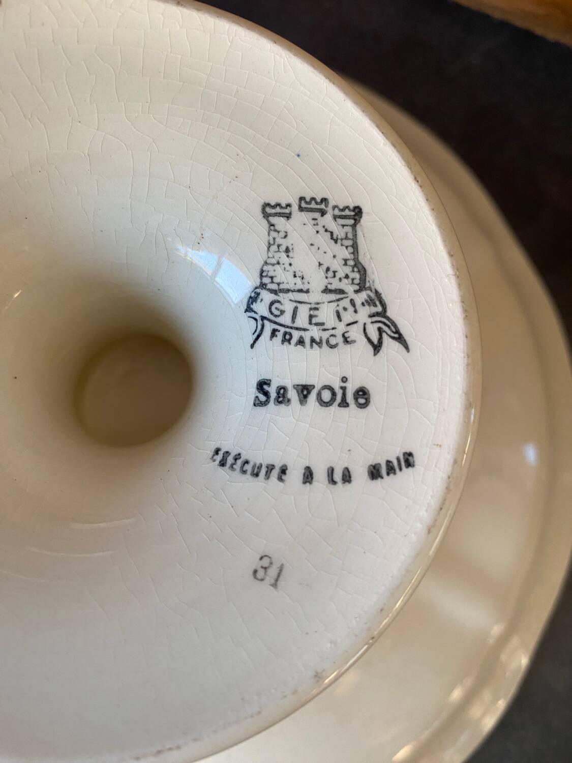 Gien earthenware fruit bowl, Savoie model