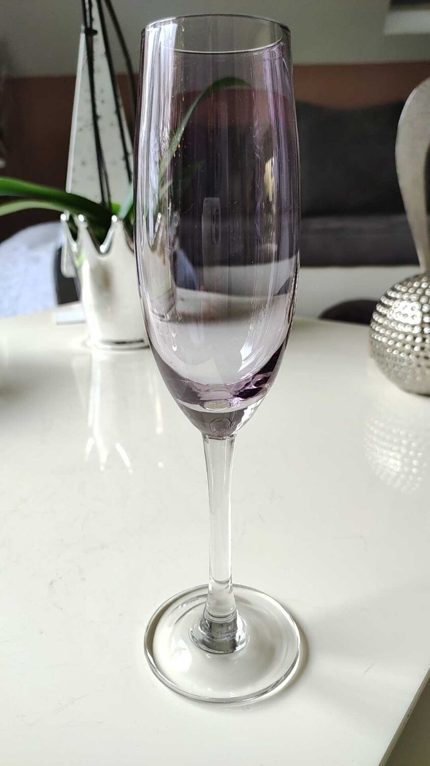 Lot 4 multicolored champagne flutes