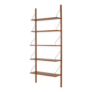 Modular shelving, teak veneer, Denmark, 1970s