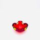 Murano Sommerso Red & Yellow Dish - Flavio Poli - circa 19