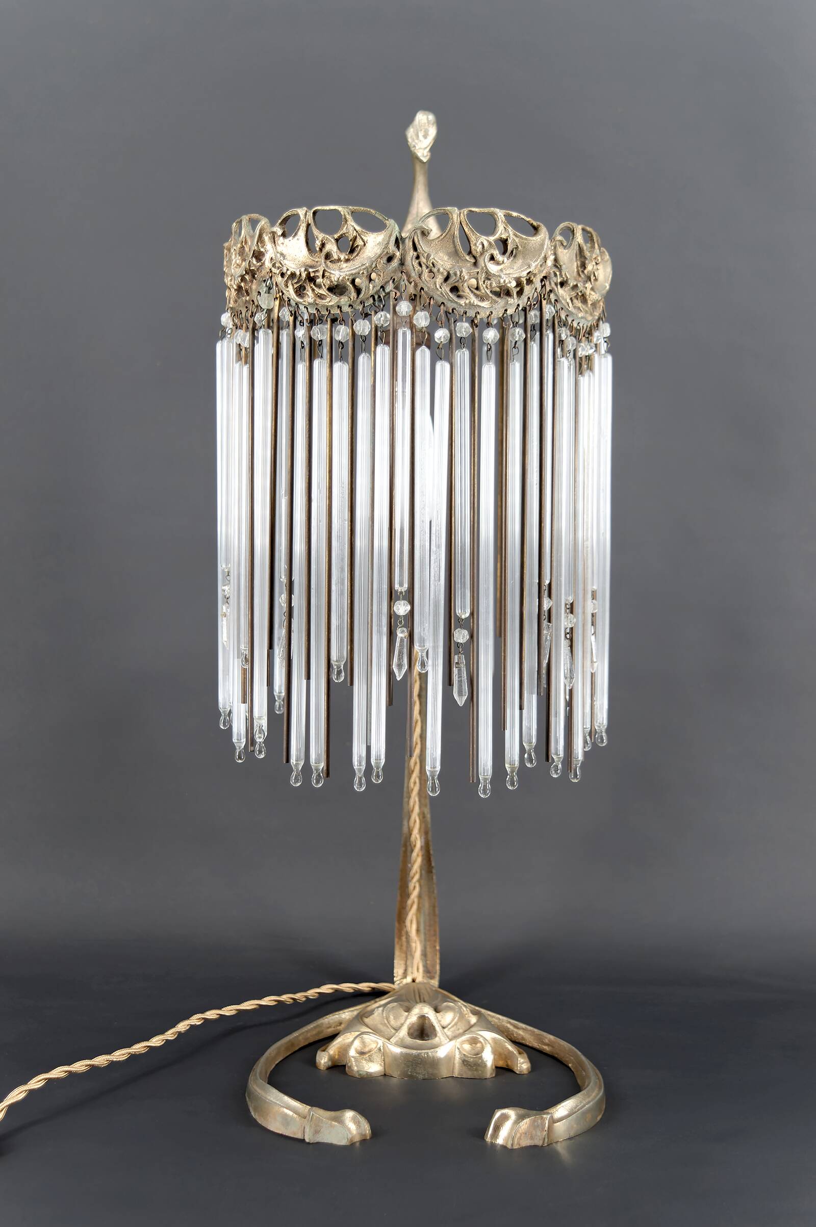 Bronze Lamp and Pendants by H. Guimard, France, Art Nouveau, c. 1910