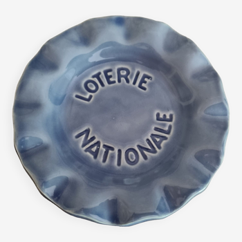 Cendrier céramique loterie nationale bleu