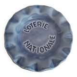 Ashtray ceramic national lottery blue