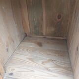 Vintage wooden buffet with a marble top.