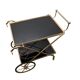 French Hollywood Regency Brass Serving Trolley, dated 1972