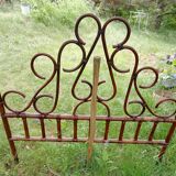 Curved wooden headboard