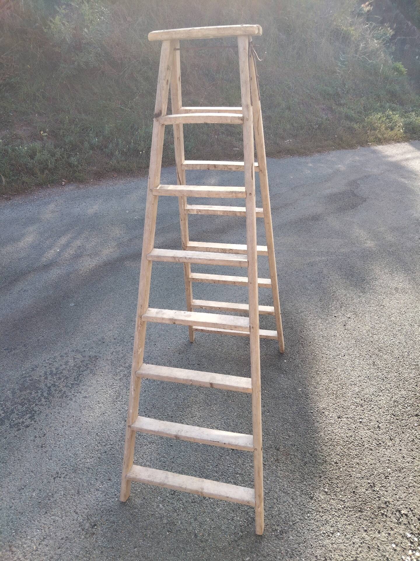 Workshop step stool in wood