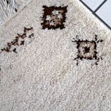 Tapis Vintage Berbère Marocain en Laine (69cm x 137cm), Années 1970