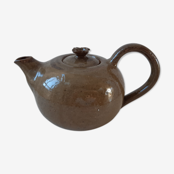 Artisanal stoneware teapot 60s-70s