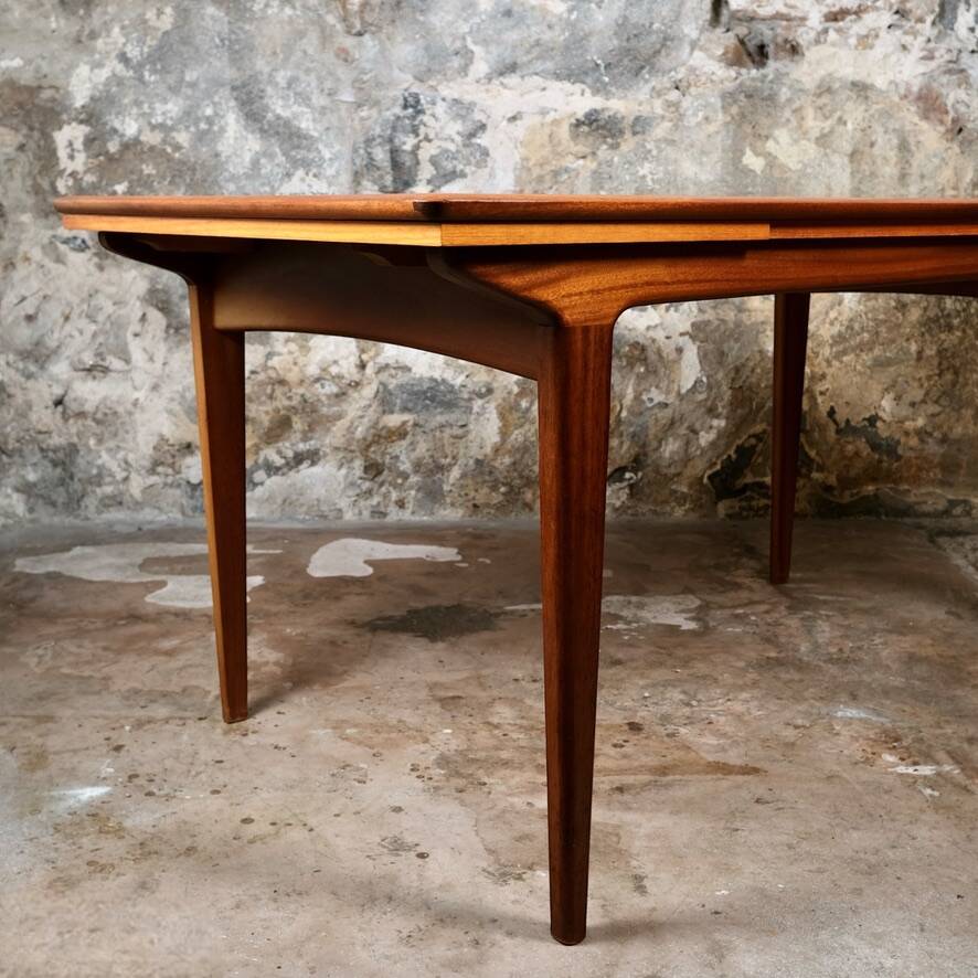 Scandinavian style teak dining table, LB Éditions, France, 1960