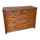 Commode en rotin vintage