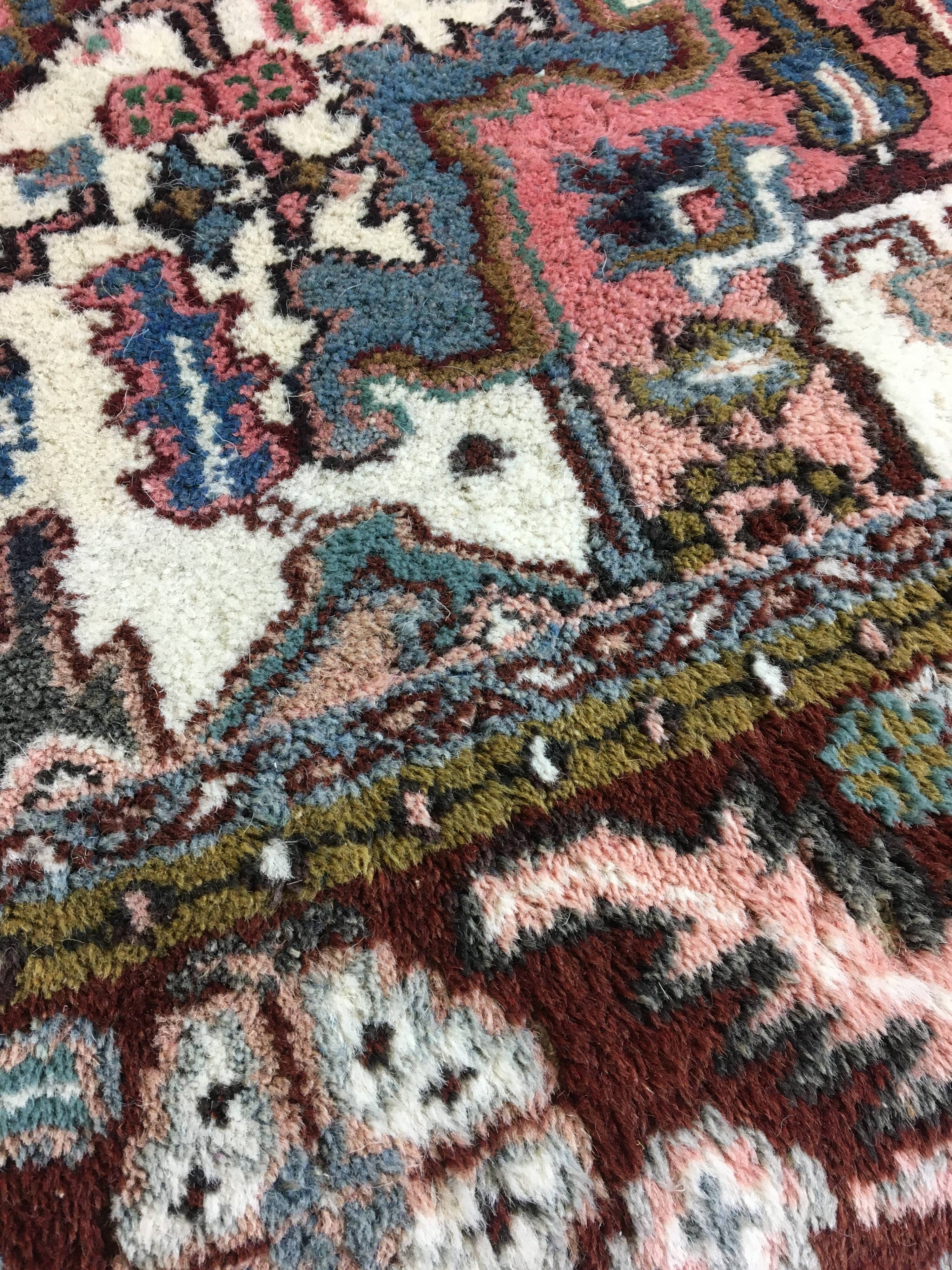 Handmade Heriz Pure Wool Persian Carpet 306x201
