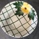 Cup vintage in ceramic enamelled signed fleur peinture decoration