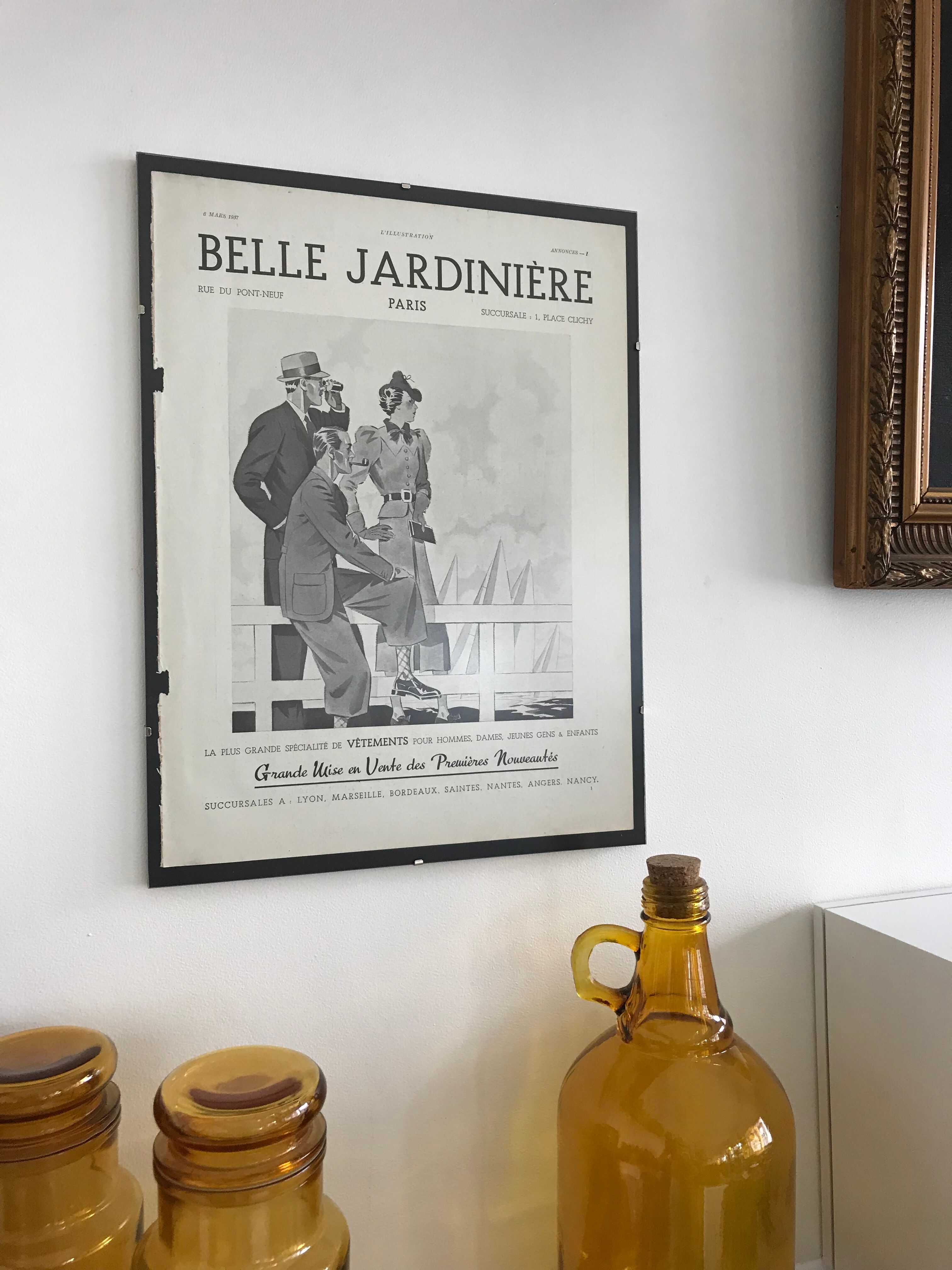 Advertising poster Belle jardiniere 1937