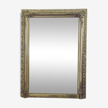 Miroir ancien de cheminée contour doré  89  X 121 cm