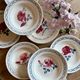 Set of 8 vintage soup plates - Janine and Cannes model by Digoin Sarrr