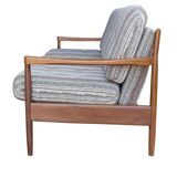 Elegant Danish extendable 3 seats sofa in teak, 1970s