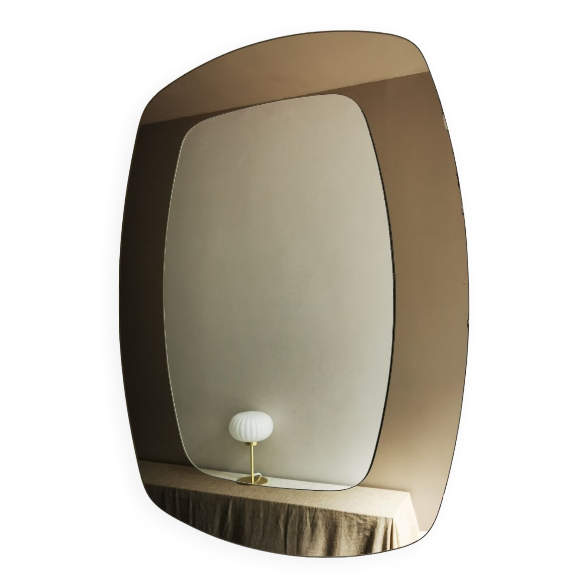 Double copper vintage mirror