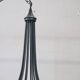 Chandelier en fer vintage large, 12 ampoules