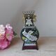 Vase pattern bird peacocks cloisonné asian decoration