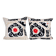 Set of 2 vintage embroidered cushion covers 53x53 cm