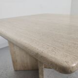 1980s travertine coffee table