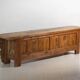 Buffet bas ancien chinois sculpté en sapin à panneaux ornés – Gansu, vers 1930