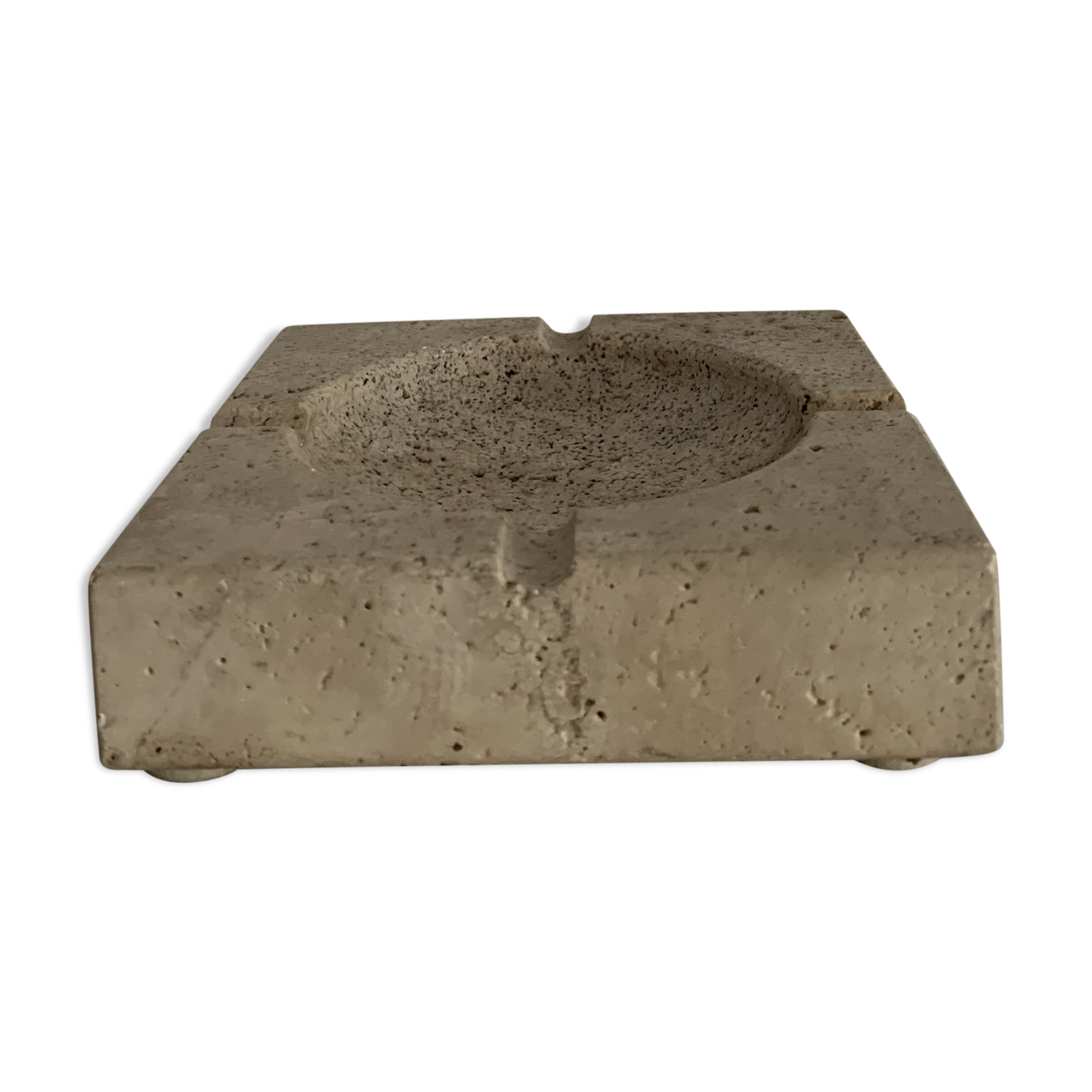 Vintage stone square ashtray