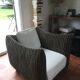Rattan armchairs