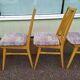 Lot de 8 chaises scandinave bois et tissu
